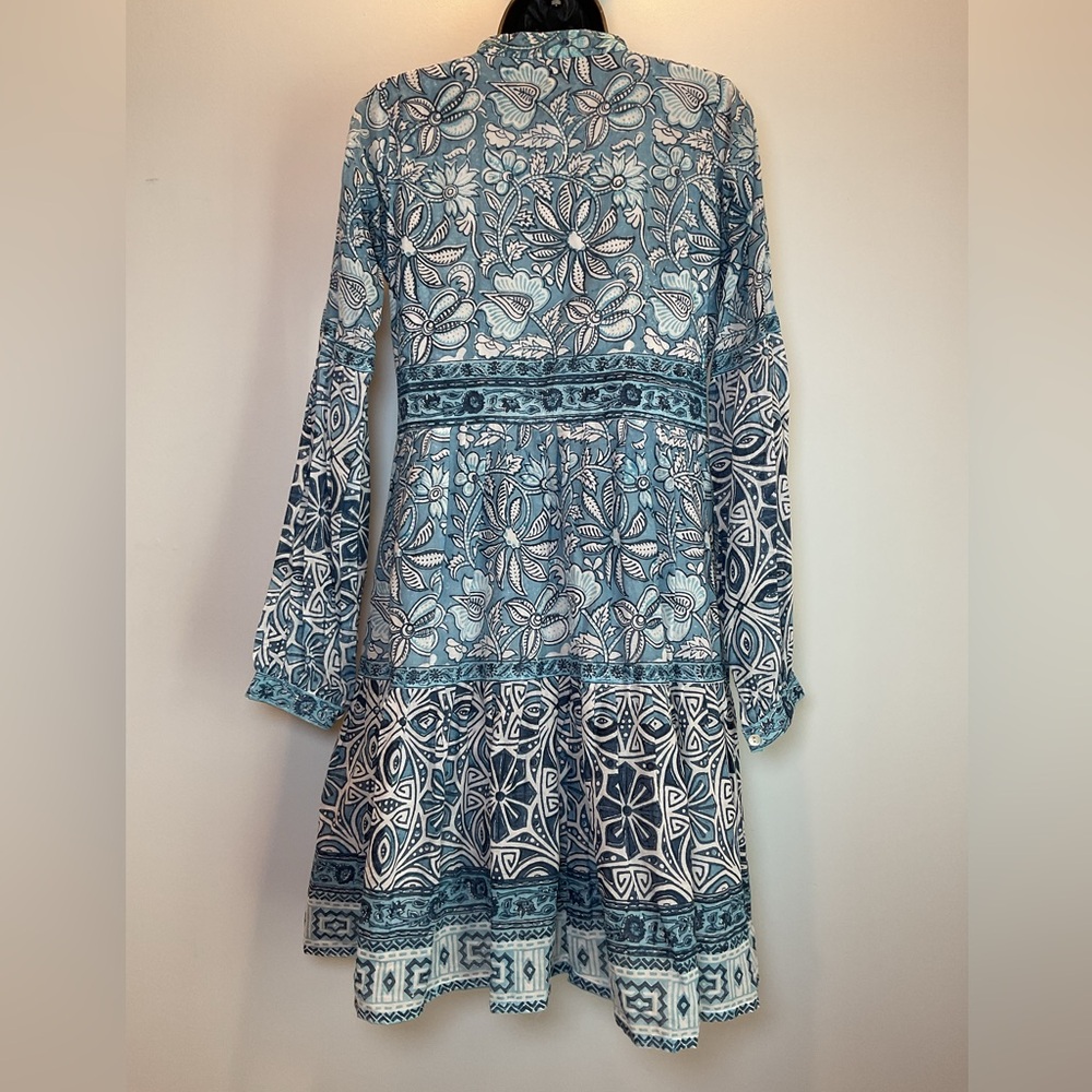Bella Tu Nickiβ Blue Block Print Mini Dress Size XS NWT - Picture 4 of 9